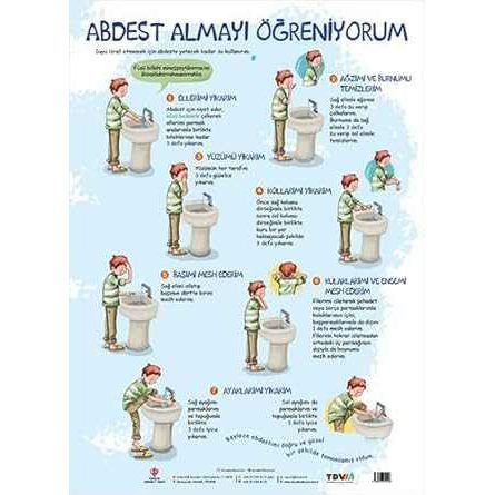 Abdest Almayi Ögreniyorum Poster 50X70 - 9786257205146